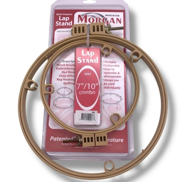 Morgan Lap Stand Combo 7" & amp 10" Hoops 266 Sewing Crafting Stitching - Picture 1 of 4